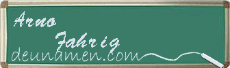 Arno Fahrig Visitenkarte